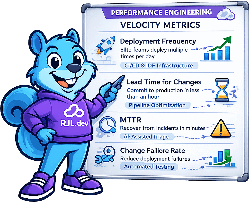 Engineering velocity metrics - MTTR, deploy frequency, PR throughput, SLA attainment, onboarding time-to-productivity